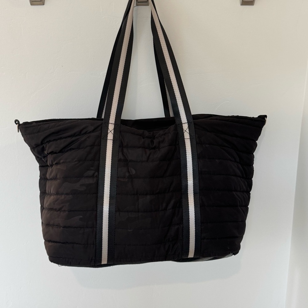Think Roylin Black Camo Quilted Tote Bag
